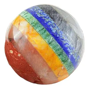 Çakra gümrüklü topu küreler/7 çakra taşları: toptan çakra küre topu Mariya kristal ihracat yuvarlak yüksek kalite 7 taş
