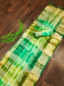 Presenting New Pure <b>Organza</b> <b>Silk</b> with Contrast Blouse Sari Collection for Women's - Product Image 4