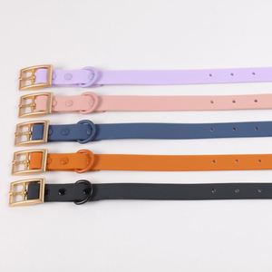 Großhandel Luxus Mode Verstellbares Hundehalsband-Leine-Set Klein Wasserdicht Weiches PVC Personalisiertes Benutzerdefiniertes Markenlogo Namensschild - Product Image 3