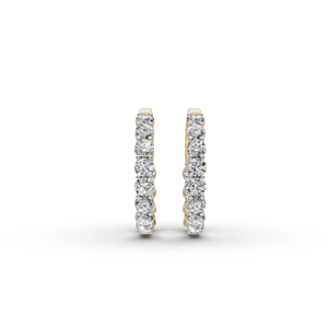 Lab-Grown Diamond Hoop <b>Earrings</b> <b>Red</b> Carpet EarHoops - Product Image 2