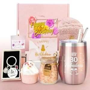 Nuovi Regali per il 30° Compleanno per Donne, Set <span class=keywords><strong>Regalo</strong></span> Artigianale Raffinato per Migliore Amica, <span class=keywords><strong>Moglie</strong></span>, Mamma, Sorella, Zia di 30 Anni - Product Image 1