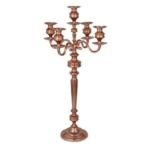 Centre de Table en aluminium argenté, candélabres à 5 bras, porte-bougie de Table de mariage, support décoratif de noël, décoration de la maison - Product Image 2