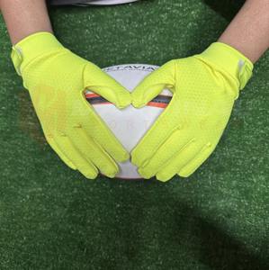 Gants de football américain respirants et légers, à doigts complets, avec sangle de poignet réglable, poignée en silicone super adhérente, performance - Product Image 1