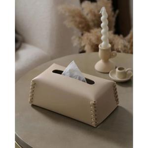 Porte-mouchoirs en résine élégant avec base antidérapante et parfait pour un placement stable dans les salles de bain et les cuisines ou les bureaux - Product Image 4