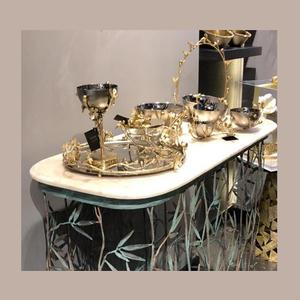 Newest Design Metal <b>Sweets</b> <b>Box</b> Gold And Green Color Table Top <b>Sweets</b> Chocolates <b>Box</b> With Prime Quality - Product Image 3