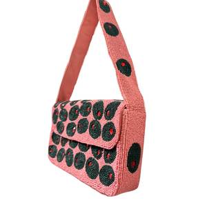 กระเป๋าสะพายไหล่ลูกปัด sunlit: แฮนด์เมดเม็ดลูกปัด, กระเป๋าฤดูร้อน, กระเป๋าชายหาด, กระเป๋าคลัทช์ลูกปัด, กระเป๋าทันสมัย - Product Image 1