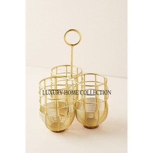 Élégant porte-couverts en métal de style antique avec ferronnerie de première qualité et amplement d'espace pour les fourchettes, couteaux, cuillères et serviettes - Product Image 1