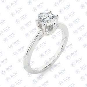 Anillo de moissanita solitario de corte brillante redondo TCW 1,35 para mujer, regalo de aniversario y cumpleaños para tu amor - Product Image 4