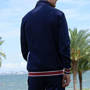 ชุดวอร์มผ้าฝ้ายสำหรับผู้ชายขนาดใหญ่พิเศษออกแบบได้ตามต้องการลายทางด้านข้างพิมพ์โลโก้ลายทาง - Product Image 3