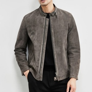 Chaqueta de carreras Vintage personalizada para hombre, chaqueta de diseñador holgada de chenilla bordada de cuero PU con cremallera de camuflaje, abrigo de carreras de motos de primavera - Product Image 3