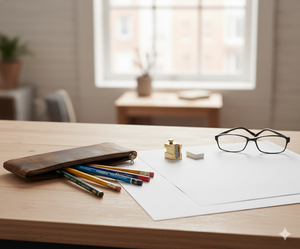 Étui à crayons en cuir pochette à stylo à fermeture éclair sac de papeterie porte-stylo pochette cosmétique à fermeture éclair maquillage polyvalent Durable personnalisable - Product Image 6