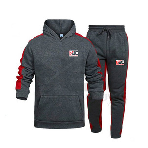 Survêtements d'entraînement d'hiver grande taille pour hommes, séchage rapide, respirants, légers, personnalisables, sweats à capuche et pantalons de jogging d'extérieur, vente en gros - Product Image 2