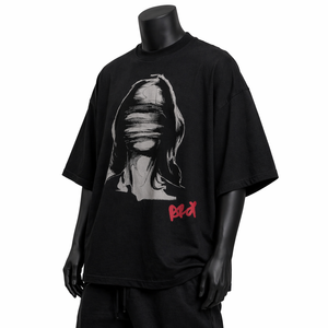 Camiseta Gráfica Negra Oversize Personalizada para Hombre, de Algodón Premium, Ajuste Holgado, Moda Urbana, Venta al por Mayor, Camiseta Estampada para Hombre - Product Image 3