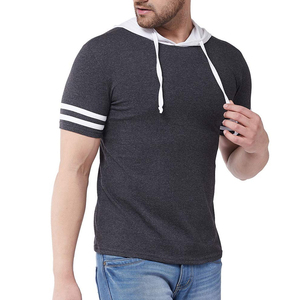 Bulk Wholesale Men's Pullover <b>Hoodie</b> 100% Cotton Fleece Lined Breathable <b>Short</b> <b>Sleeve</b> Solid Color Winter Adults - Product Image 3