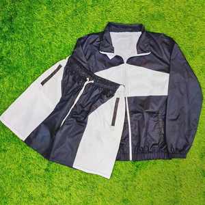 2026 OEM Custom <b>Men's</b> Windbreaker Short Set Relaxed Fit Panel Color Breathable Windbreaker Nylon Tracksuit Set Solid for <b>Summer</b> - Product Image 6