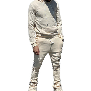 Ensemble de pantalons de survêtement à capuche baggy en molleton de coton lourd personnalisé Survêtements surdimensionnés écologiques pour hommes pour l'hiver - Product Image 4