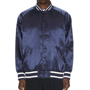 Nouveauté Veste universitaire en satin de haute qualité pour homme Tissu en toile avec design de lettreman de baseball pour vestes pour homme - Product Image 2
