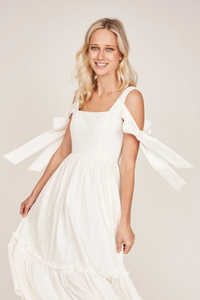 Summer Stylish Floor Length <b>White</b> Cotton Sleeveless Designer Handmade Long Maxi Dress - Product Image 2