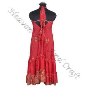 SD019 femmes indien pakistanais Saree/Shari/Shari Vintage robes en soie Hippy Boho chaud Sexy à la recherche coton Inde meilleur Vintage - Product Image 4