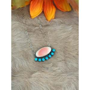 Gilbert Platero Multi Stone Sterling Silver Cluster <b>Necklace</b> <b>Fashion</b> <b>Layered</b> Jewelry - Product Image 4