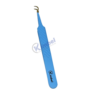 Pinzas Profesionales para Extensión de Pestañas de Acero Inoxidable con Punta de Diamante, Curvadas a 45 Grados - Product Image 6