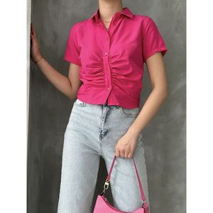 Blusa Fucsia para Mujer Topshow con Frente Fruncido - Venta al por Mayor - Product Image 3