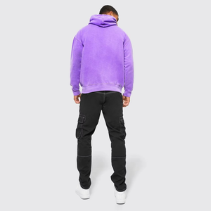 Sweats à capuche pour hommes de style streetwear tendance sweat à capuche en coton vierge avec logo personnalisé, sweat à capuche pour hommes avec service sur mesure OEM ODM - Product Image 4