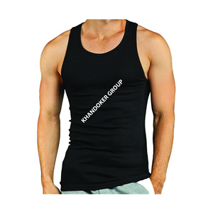 Nuevo diseño, precio bajo, peso pesado, grueso y tamaño grande, algodón blanco, camisetas sin mangas deportivas con estampado personalizado para hombres de Bangladesh - Product Image 1