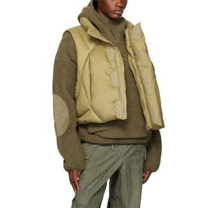 Nuevo OEM Street Wear Hombres de manga larga con paneles de construcción Codo Parche Canguro Bolsillo Polar Fleece Sudaderas con capucha de alta calidad para hombres - Product Image 5