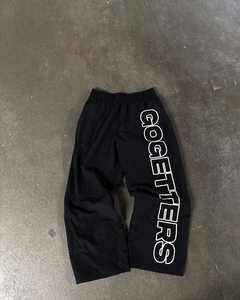 กางเกงวอร์มขายาวของผู้ชายขาตรงพิมพ์ลายหน้าจอด้านข้างกางเกงใส่ไปตามท้องถนนดีไซน์ใหม่2025 - Product Image 1