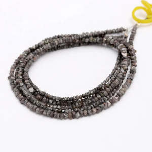 Perles de diamant brut naturel gris foncé de haute qualité 2-3 mm, gris fantaisie non taillé - Product Image 4