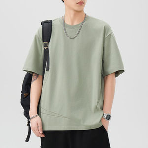 Venta al por mayor 100% algodón camiseta en blanco proveedor caliente de alta calidad liso mezcla de colores tamaño Logo impresión personalizada camiseta para hombres - Product Image 1