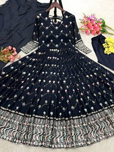 Best Seller Eco-Friendly Designer Salwar Kameez New Heavy Embroidery <b>Sequin</b> Work Kurti <b>Top</b> Midi Length Natural <b>Top</b> Bottom - Product Image 6