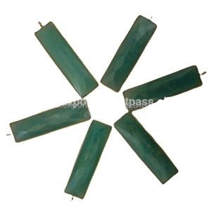 Conector de barra de amazonita de Plata de Ley 925, colgante de joyería fina chapada en oro, piedra principal de ónix, joyería de moda cristiana para fiestas - Product Image 1