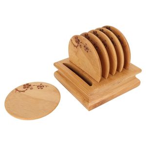 REFER Posavasos de bambú de lujo personalizado Squouare Acacia posavasos de madera para grabado en madera decoración del hogar - Product Image 1