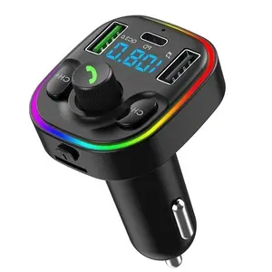 QC3.0 fast Charge Wireless Handsfree Radio Receiver Audio Adapter 5.0 Car mp3 player Bluetooth fm transmitter with TF /U Disk