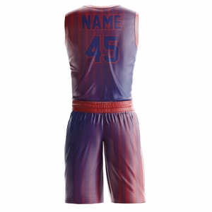 Uniformes de baloncesto personalizados unisex de alto rendimiento conjunto impreso de secado rápido y transpirable para adultos - Product Image 2
