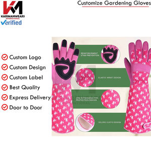 Gants de jardin en cuir, imprimé floral, qualité supérieure, taille et couleur personnalisées, design unique, par KARIMAN MANUFACTURING - Product Image 3