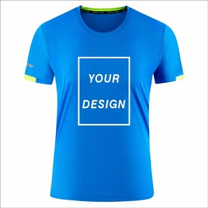 Couleurs unies T-shirts à col rond en polyester 100% pour hommes Impression numérique de haute qualité Slim Fit décontracté à manches courtes T-shirt à col rond - Product Image 5