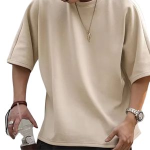 2025 camisetas de Jersey de gran tamaño para hombre logotipo personalizado impreso profesional hecho superventas patrón sólido serigrafía 220 gramos - Product Image 4