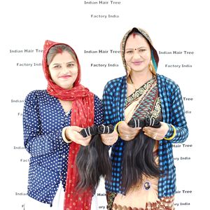 Extensions de Cheveux Humains Vierges Non Traités 100% Naturels, Bruts, à Double Trame, Soyeux, de Temple Indien, Lisses, pour Tissage - Product Image 5