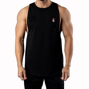 Camiseta sin mangas informal OEM para hombre, Camiseta de algodón con estampado personalizado para gimnasio, Camiseta de punto para entrenamiento, culturismo, camiseta de secado rápido antibolitas - Product Image 1