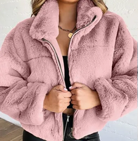 Manteau cardigan réversible en fourrure sherpa avec doublure en cachemire épaisse et chaude pour femme, respirant, imperméable, grande taille, avec fermeture éclair