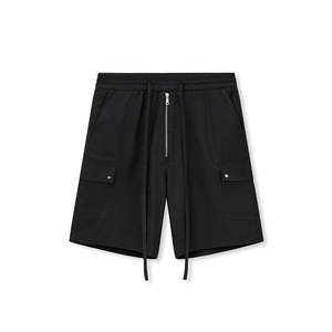 Shorts de survêtement vierges 100 % polyester de haute qualité, couleur unie, pour hommes, personnalisables avec logo, grammage lourd et confortables, vente en gros - Product Image 2