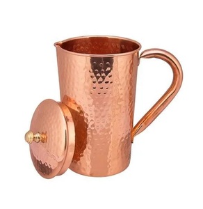 Wholesale Shiny Polish <b>Copper</b> Water <b>Jug</b> With Handle Classical Design Pure <b>Copper</b> Water Pitcher . - Product Image 6
