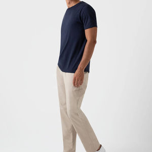 เสื้อยืดคอกลมผ้าฝ้ายแท้คลาสสิกสำหรับผู้ชายผ้าฝ้าย100% ทรงโอเวอร์ไซส์ - Product Image 5