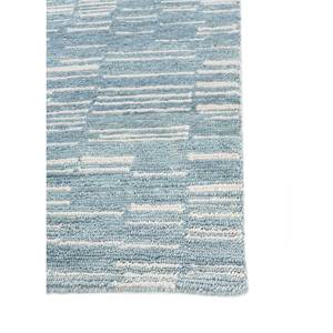 Tapis en laine noué à la main Blythe Ivory, motif abstrait, pour entrée, couloir, salon, design puzzle rectangulaire pour adolescents et maison - Product Image 4