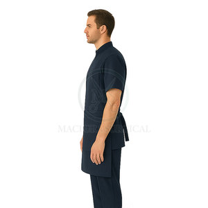 Uniforme de barbier professionnel pour salon et barbershop, tissu lavable en coton/polyester/nylon, couleur et taille personnalisables - Product Image 3
