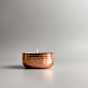 Support à bougie en cuivre martelé de conception nouvelle, mini pot à cire, bougeoir, résistant à la chaleur, pour l'éclairage domestique, décoration de Noël, de Pâques - Product Image 4