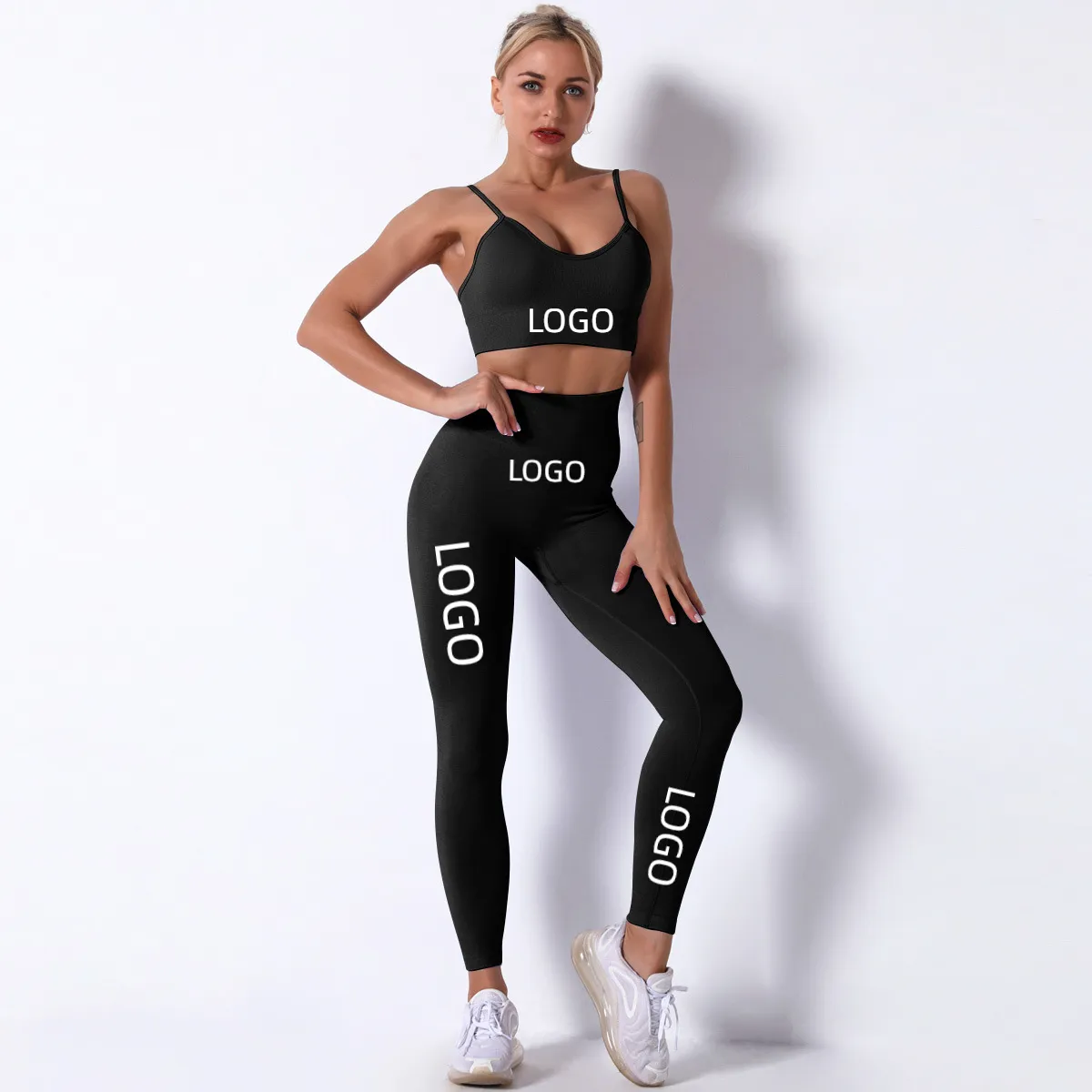 CMAX custom leggings with sports bra exercise set yoga outfit two piece yoga wear woman seamless women yoga set